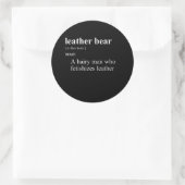 LEREN BEER DEFINITIE RONDE STICKER (Tas)