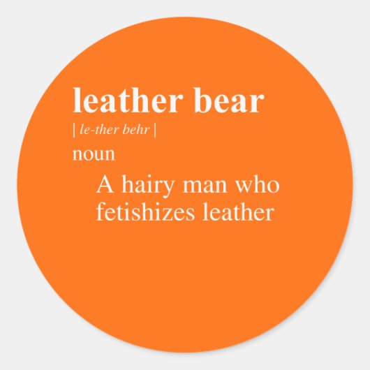 LEREN BEER DEFINITIE RONDE STICKER (Voorkant)