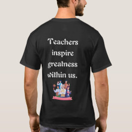 Leren begint bij een leraar t-shirt