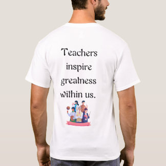 Leren begint bij een leraar t-shirt