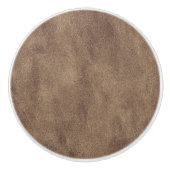 Leren Blauwe Tartan Stof Krokodil Huid Keramische Knop (Voorkant)