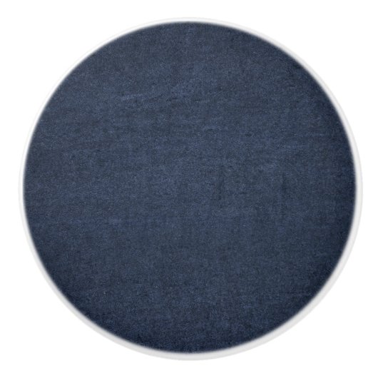 Leren Blauwe Tartan Stof Krokodil Huid Keramische Knop (Voorkant)