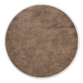 Leren Blauwe Tartan Stof Krokodil Huid Keramische Knop (Voorkant)