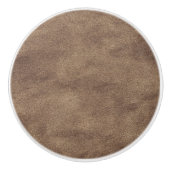 Leren Blauwe Tartan Stof Krokodil Huid Keramische Knop (Voorkant)