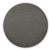 Leren Blauwe Tartan Stof Krokodil Huid Keramische Knop (Voorkant)