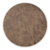 Leren Blauwe Tartan Stof Krokodil Huid Keramische Knop (Voorkant)