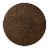 Leren Blauwe Tartan Stof Krokodil Huid Keramische Knop (Voorkant)