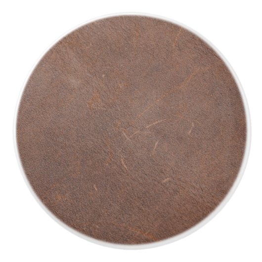 Leren Blauwe Tartan Stof Krokodil Huid Keramische Knop (Voorkant)