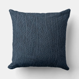 Leren Blauwe Tartan Stof Krokodil Huid Kussen