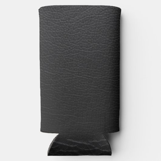 Leren Blauwe Tartan Stof Krokodil Huid Seltzer Blikjeskoeler (Achterkant)