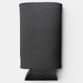 Leren Blauwe Tartan Stof Krokodil Huid Seltzer Blikjeskoeler (Voorkant)