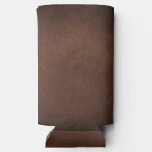 Leren Blauwe Tartan Stof Krokodil Huid Seltzer Blikjeskoeler (Achterkant)