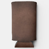 Leren Blauwe Tartan Stof Krokodil Huid Seltzer Blikjeskoeler (Voorkant)