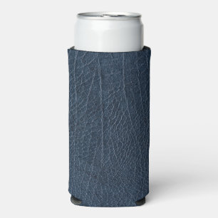Leren Blauwe Tartan Stof Krokodil Huid Seltzer Blikjeskoeler