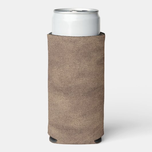 Leren Blauwe Tartan Stof Krokodil Huid Seltzer Blikjeskoeler (Seltzer Voorkant)