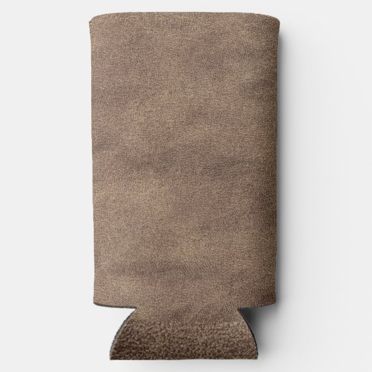 Leren Blauwe Tartan Stof Krokodil Huid Seltzer Blikjeskoeler (Achterkant)