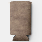 Leren Blauwe Tartan Stof Krokodil Huid Seltzer Blikjeskoeler (Voorkant)