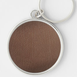 Leren Blauwe Tartan Stof Krokodil Huid Sleutelhanger