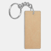 Leren Blauwe Tartan Stof Krokodil Huid Sleutelhanger (Voorkant Links)