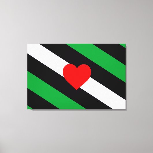 Leren Boi Pride-vlag Canvas Afdruk (Voorkant)