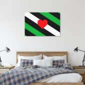Leren Boi Pride-vlag Canvas Afdruk (Insitu (Slaapkamer))