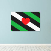 Leren Boi Pride-vlag Canvas Afdruk (Insitu (Houten vloer))