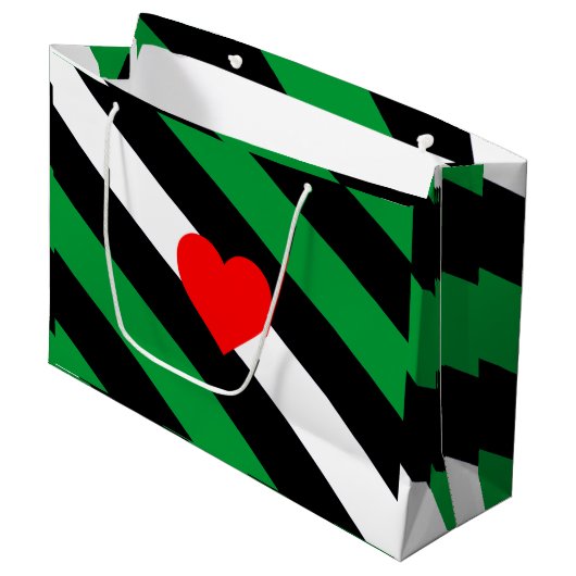 Leren Boi Pride Vlag Groot Cadeauzakje (Voorkant Gekanteld)