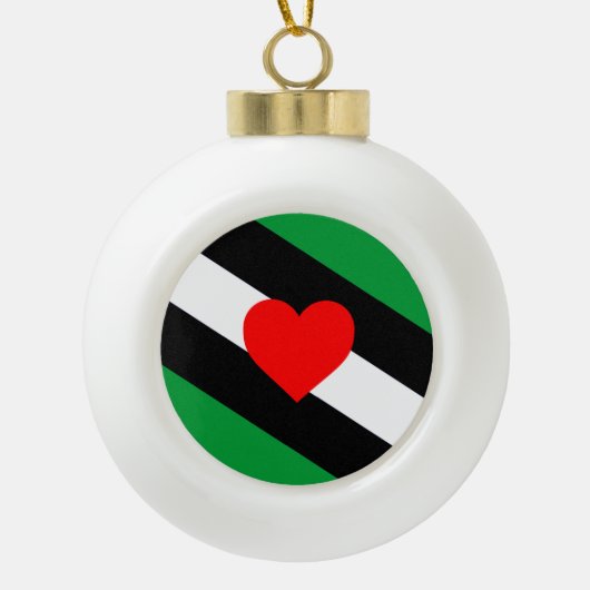 Leren Boi Pride Vlag Keramische Bal Ornament (Voorkant)