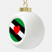 Leren Boi Pride Vlag Keramische Bal Ornament (Rechts)