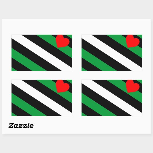 Leren Boi Pride Vlag Rechthoekige Sticker (Vel)