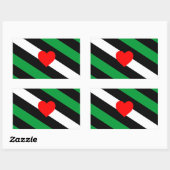 Leren Boi Pride Vlag Rechthoekige Sticker (Vel)