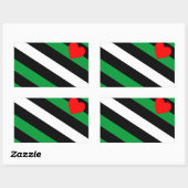 Leren Boi Pride Vlag Rechthoekige Sticker (Vel)