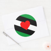 Leren Boi Pride Vlag Ronde Sticker (Envelop)