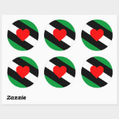 Leren Boi Pride Vlag Ronde Sticker (Vel)