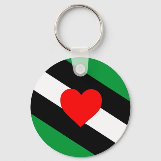 Leren Boi Pride Vlag Sleutelhanger (Voorkant)