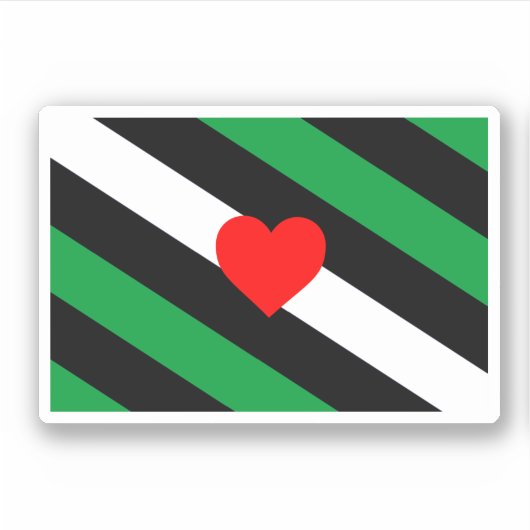 Leren Boi Pride Vlag Sticker (Voorkant)