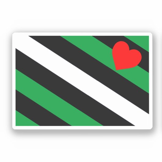 Leren Boi Pride Vlag Sticker (Voorkant)