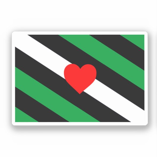 Leren Boi Pride Vlag Sticker (Voorkant)