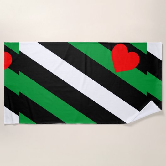 Leren Boi Pride Vlag Strandlaken (Voorkant)