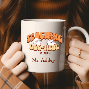 Leren Boo-tiful Minds Retro Ghost Halloween Koffiemok