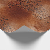 Leren bruine luipaardvlekken cadeaupapier (Hoek)