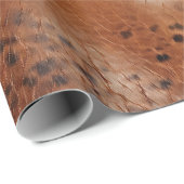 Leren bruine luipaardvlekken cadeaupapier (Rol Hoek)