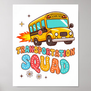 Leren Buschauffeur Leven Gele Bus Vervoer S Poster