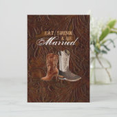  leren cowboy country repetitie diner kaart (Staand voorkant)