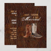  leren cowboy country repetitie diner kaart (Voorkant / Achterkant)