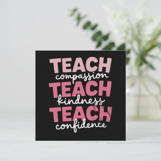 Leren Cute Leraar Leven Educatie Inspirerend Kaart (Staand voorkant)
