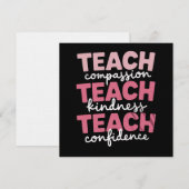 Leren Cute Leraar Leven Educatie Inspirerend Kaart (Voorkant / Achterkant)