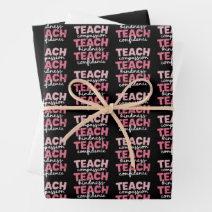 Leren Cute Leraar Leven Onderwijs Inspirerend  Inpakpapier Vel