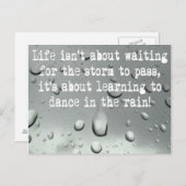 Leren dansen in de regen! Raindrops-foto Briefkaart (Voorkant / Achterkant)