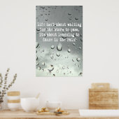 Leren dansen in de regen! Raindrops-foto Poster (Keuken)